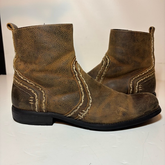 Bed Stu boots Revolution Men’s Size 12 Brown Chelsea Leather Stitched Boots - Picture 5 of 10